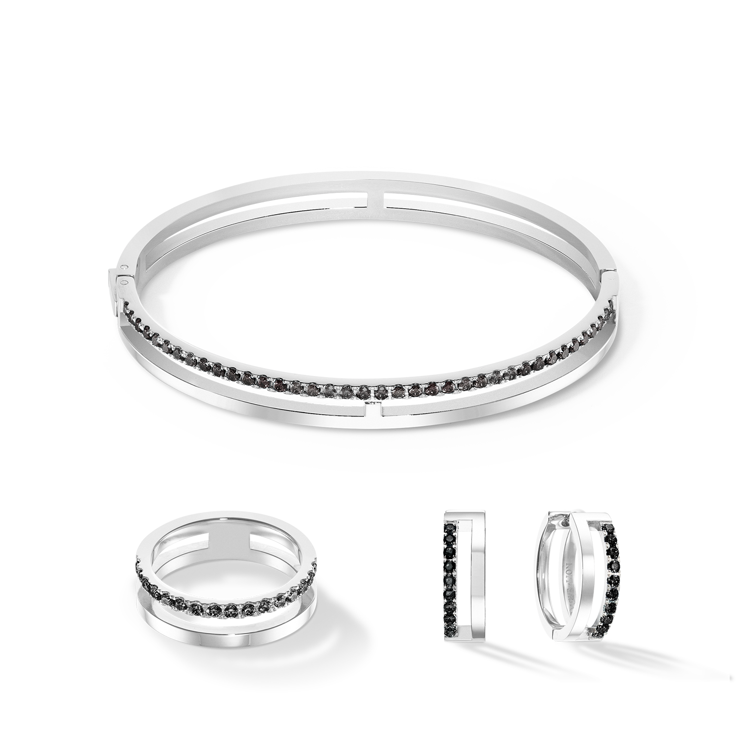 Eternal Unity Ring - Sterling Silver & Black Onyx Couple's Band for Wedding, Engagement & Anniversary Gifts - Perfect for Romantic Occasions