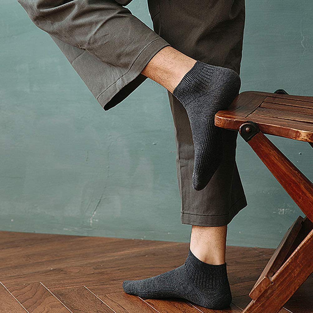 PRETYZOOM 10 Pairs Men's Cotton No Show Socks - Breathable Low Cut Athletic Socks for Men & Boys with Anti-Slip Design | Perfect for Sports, Casual Wear & Daily Use