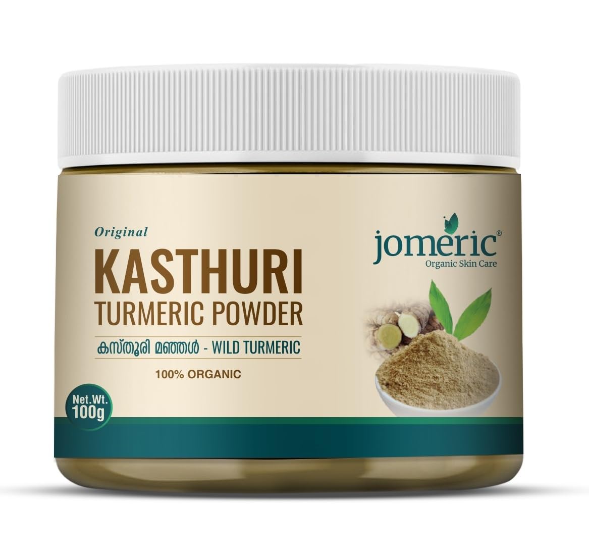 Organic Kasthuri Turmeric Powder 100g | Pure White Turmeric Powder (Kasturi Haldi) | Natural Skin Brightening Face Mask for Men & Women | Wild Kasthuri Manjal Powder for Glowing Skin & Hair Care | DIY Beauty Recipes & Ayurvedic Remedies