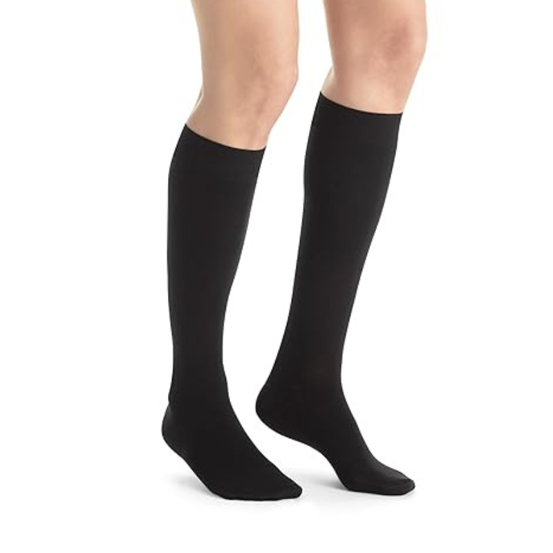 Jobst UltraSheer SoftFit 20-30 mmHg Knee High Compression Socks for Women & Men - Black - Improve Circulation, Reduce Swelling & Pain - Ideal for Travel, Work & Medical Recovery