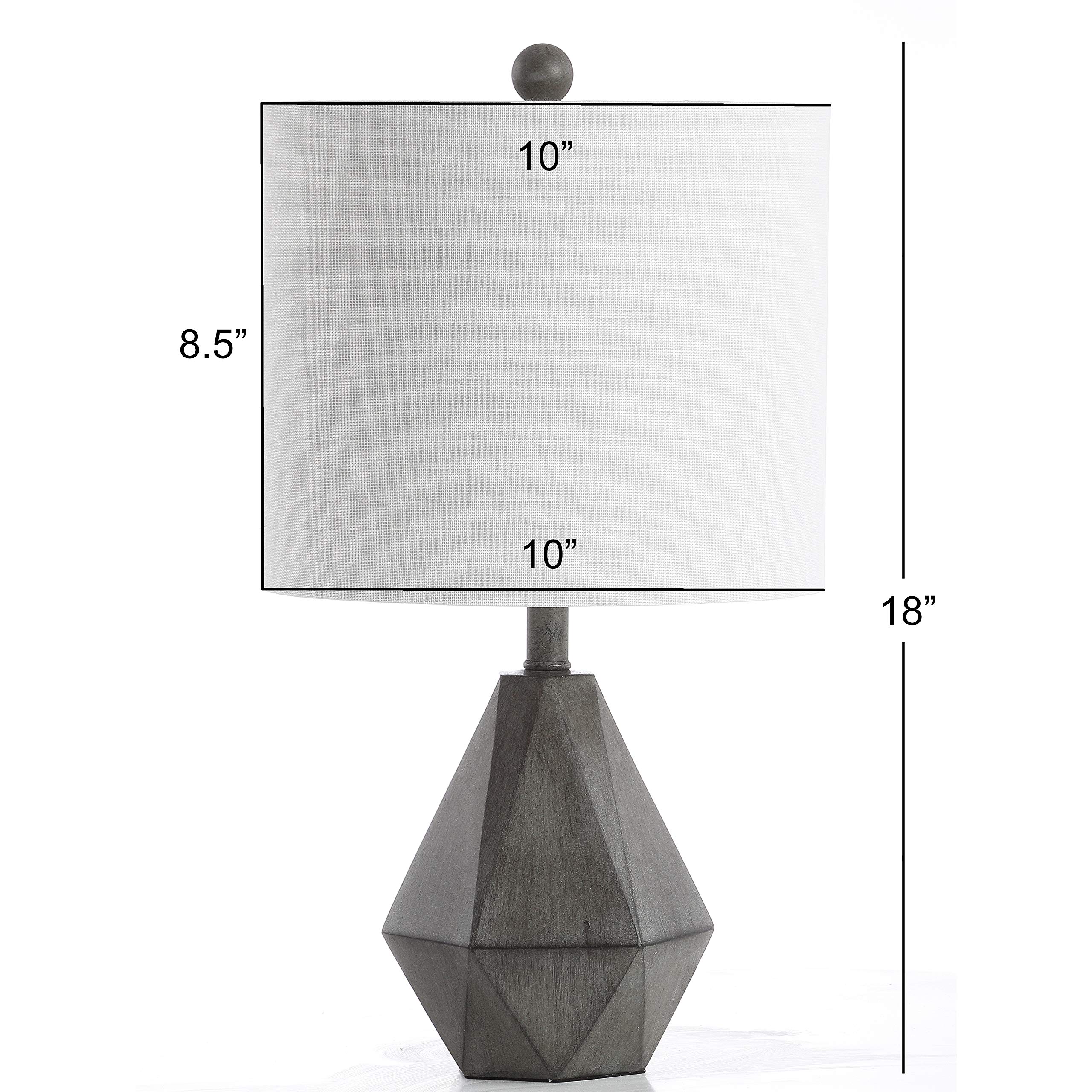 SAFAVIEH Vaughn 18-inch LED Table Lamp - Dark Grey Modern Desk Lamp for Bedroom, Living Room, Home Office & Nightstand (Bulb Included) | Perfect for Reading, Working & Ambient Lighting