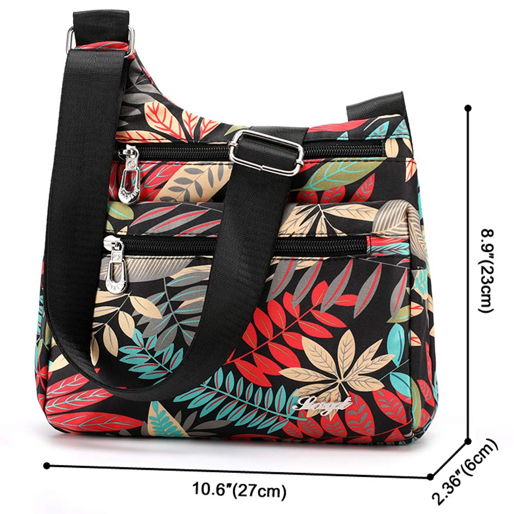 STUOYE Women's Nylon Crossbody Bag with Multiple Pockets - Lightweight Travel Shoulder Purse for Everyday Use, Commuting & Vacation Accessories