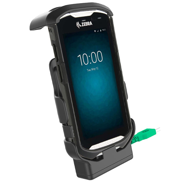 RAM Form-Fit Powered Cradle for Zebra TC51/TC52/TC56/TC57 (RAM-HOL-ZE6U) - Secure Charging Dock for Retail, Warehouse & Mobile Workstations