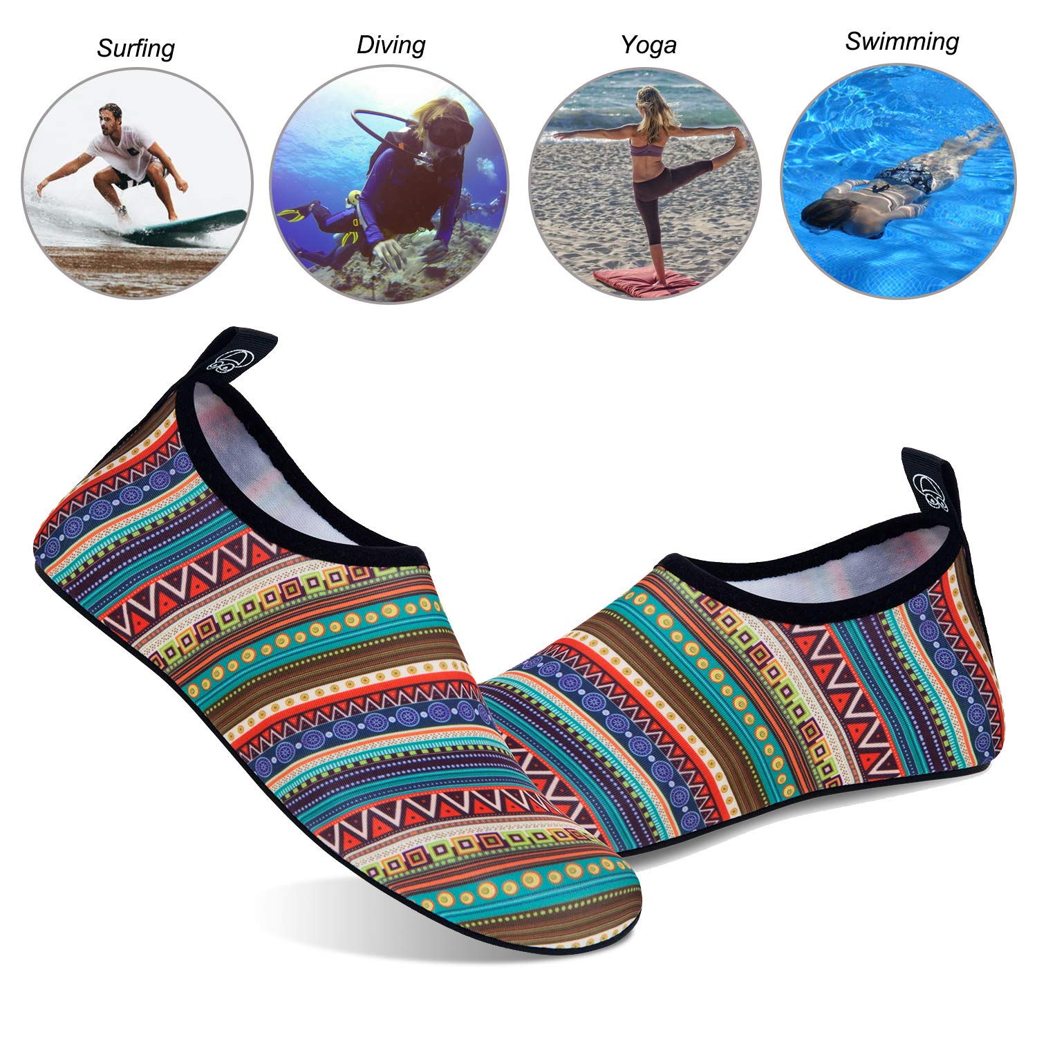 Water Shoes for Women & Men - Barefoot Quick-Dry Aqua Socks for Beach, Swim, Surf, Yoga & Exercise | Lightweight & Breathable with Translucent Soles | Perfect for Water Sports, Pool, Travel & Outdoor Activities