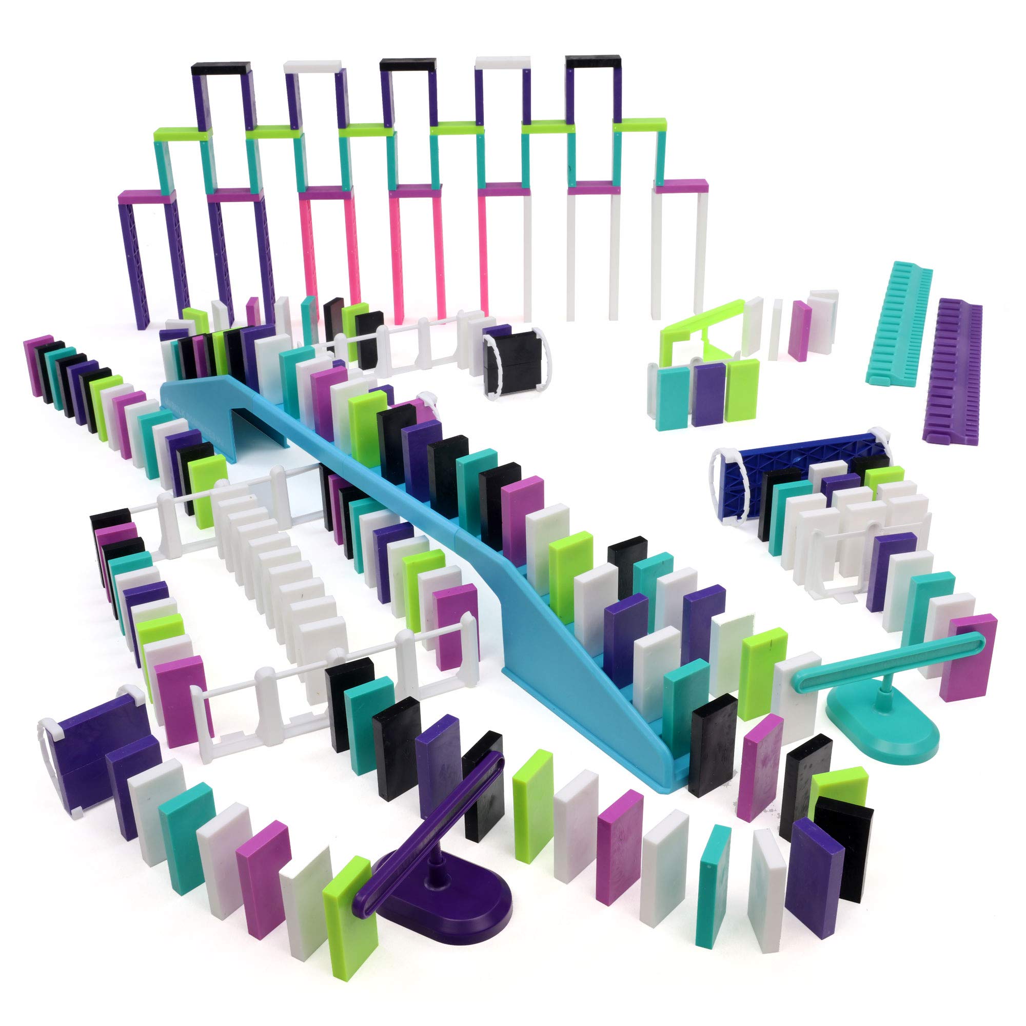 Bulk Dominoes Pro-Domino Kit - 300 Piece STEM Learning Toys for Kids, Family Board Games, Educational Building Blocks for Chain Reaction & Toppling Fun | Perfect for Classroom Activities, Birthday Gifts & Family Game Nights