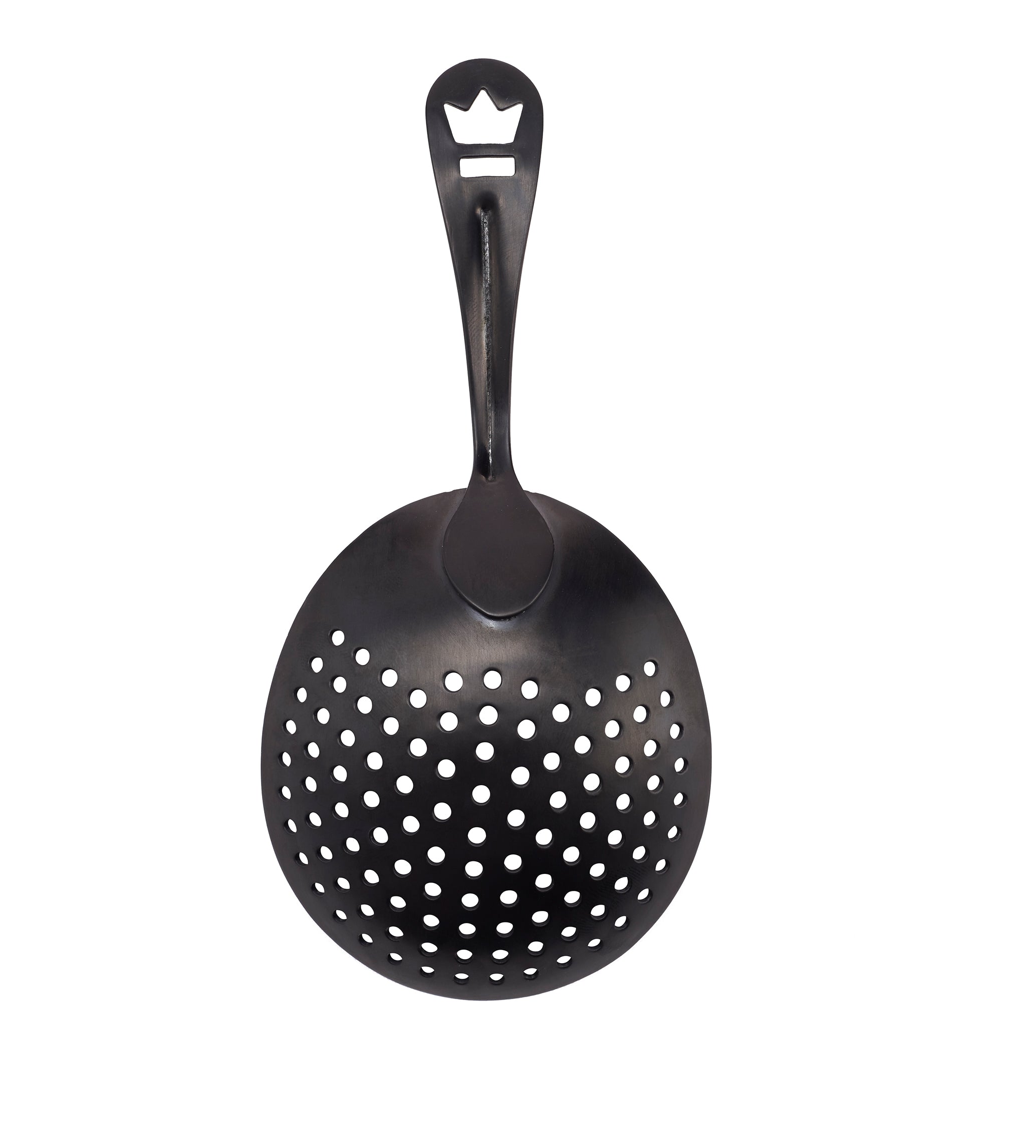 Premium Julep Strainer - Matte Black Barware for Cocktails, Mint Juleps & Home Bartending