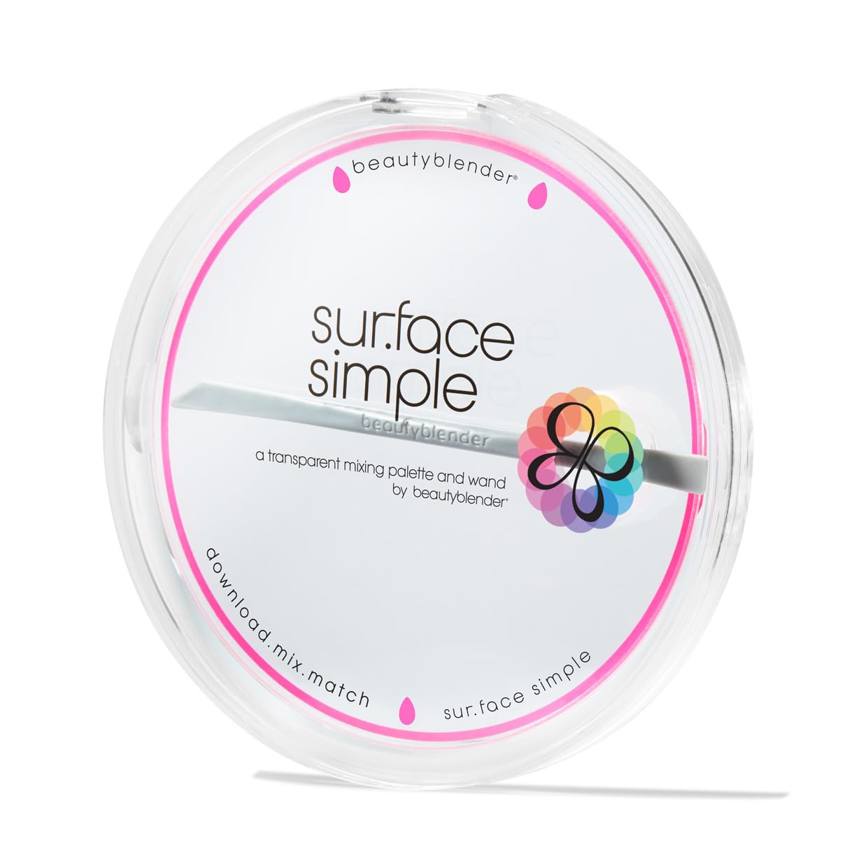 Beautyblender® Clear Makeup Mixing Palette - Portable Foundation & Cream Blender Kit with Mixing Wand - Perfect for Travel, Professional Makeup Artists & On-the-Go Touchups - Ideal for Mixing Liquid Foundation, Cream Blush & Concealer at Home or Salon