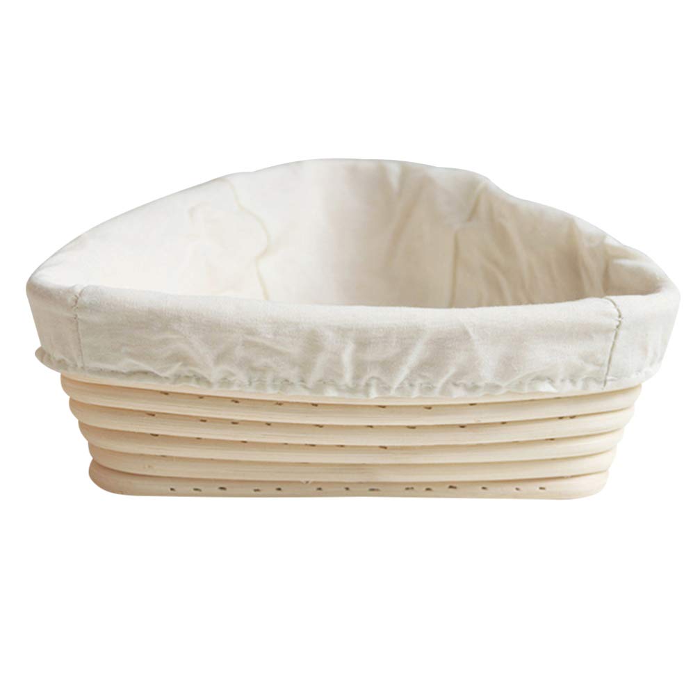 Hemoton 2-Piece Triangular Bread Proofing Basket Set - Handwoven Rattan Dough Rising Basket, Pastry Serving Basket for Sourdough, Yeast Bread Baking - Perfect for Artisan Bread Making, Farmhouse Kitchen Decor