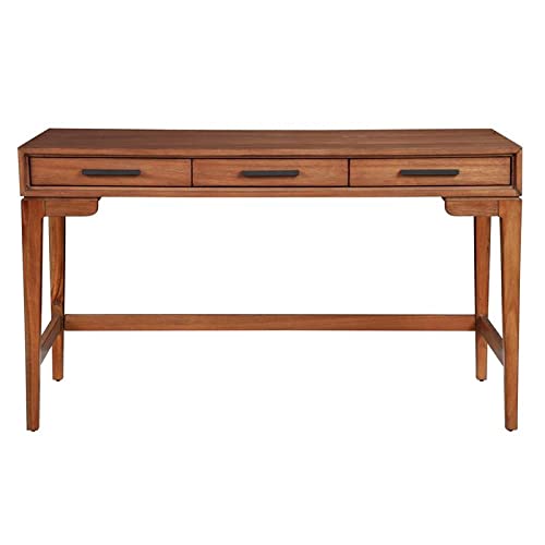 Nova Large Desk - Honey Maple Finish, Modern Home Office Desk for Work & Study, Spacious Writing Table with Sturdy Construction, Perfect for Home Office, Study Room & Workspace