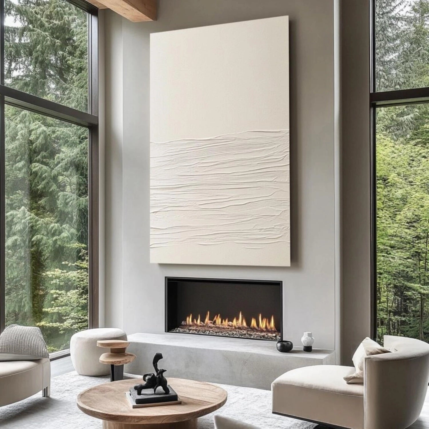 Minimalist Textured Plaster Art Paintings on Canvas #MM314 - Perfect for Modern Home & Office Wall Decor