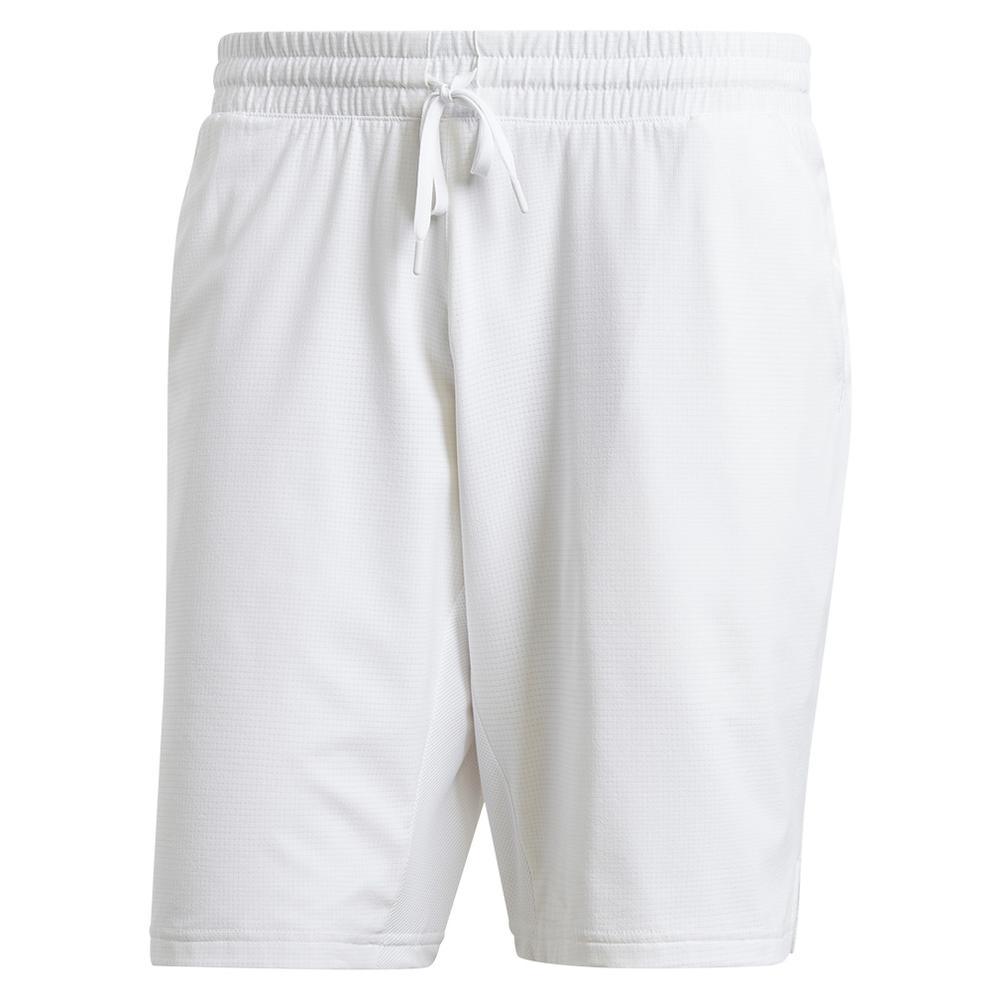 Men's Ergo 9 Inch Tennis Shorts - Breathable White Athletic Shorts for Men | Perfect for Tennis, Running, Gym & Casual Wear