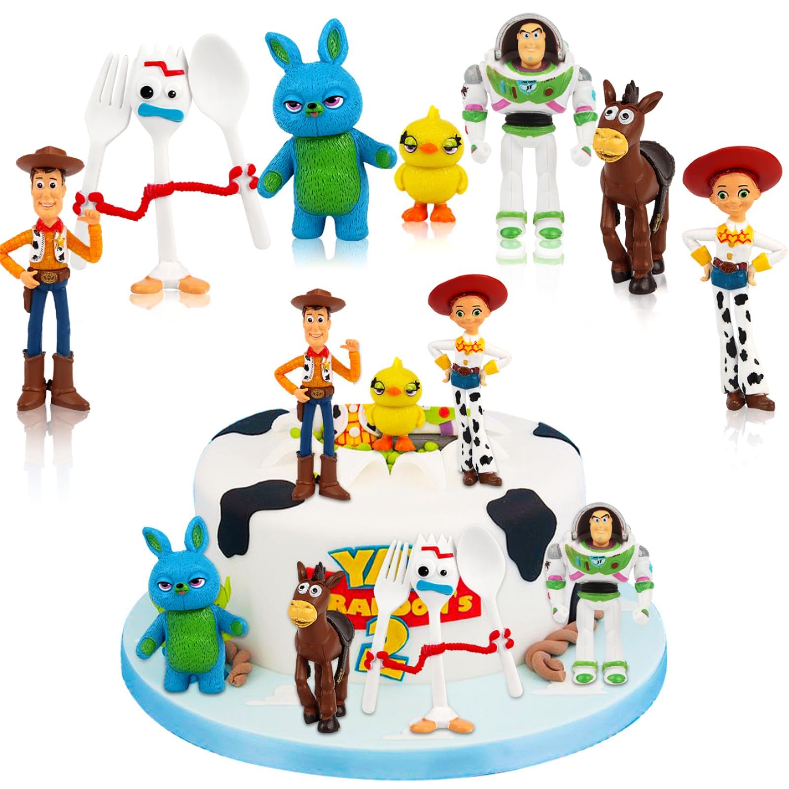 7-Piece Cake Topper Set - Cartoon Figures for Birthday Cake Decorations | Kids & Adult Party Supplies | Perfect for Birthday Cakes, Cupcakes, and Dessert Displays