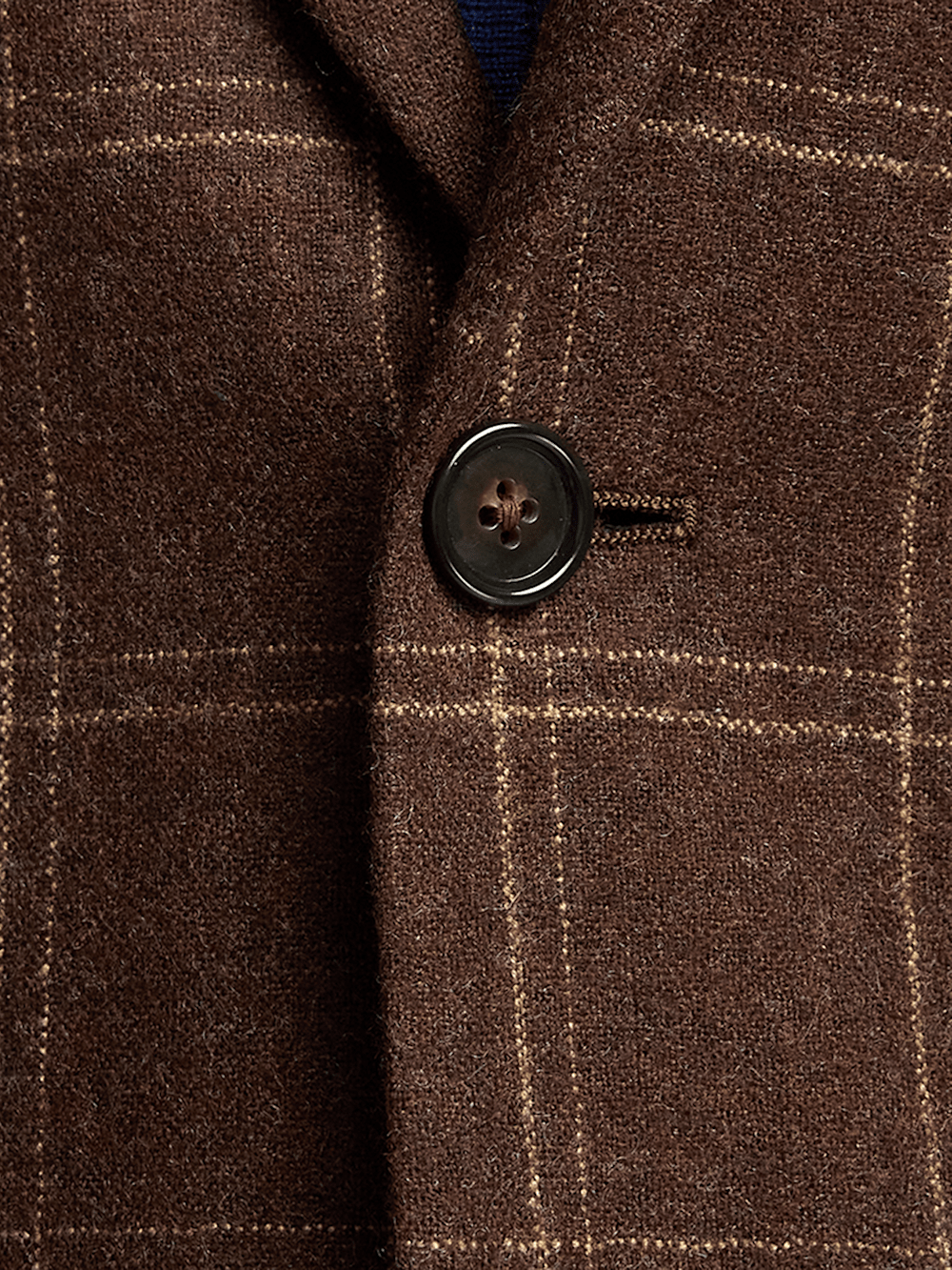 Premium Wool Plaid Single Breasted Notch Lapel Sport Coat for Men - Classic Brown Blazer for Business, Office & Formal Events