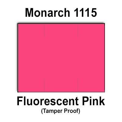 240,000 Monarch 1115 Compatible Fluorescent Pink General Purpose Labels - Full Case with 16 Ink Rollers & Security Cuts - Perfect for Retail Pricing, Inventory Labeling, and Warehouse Organization