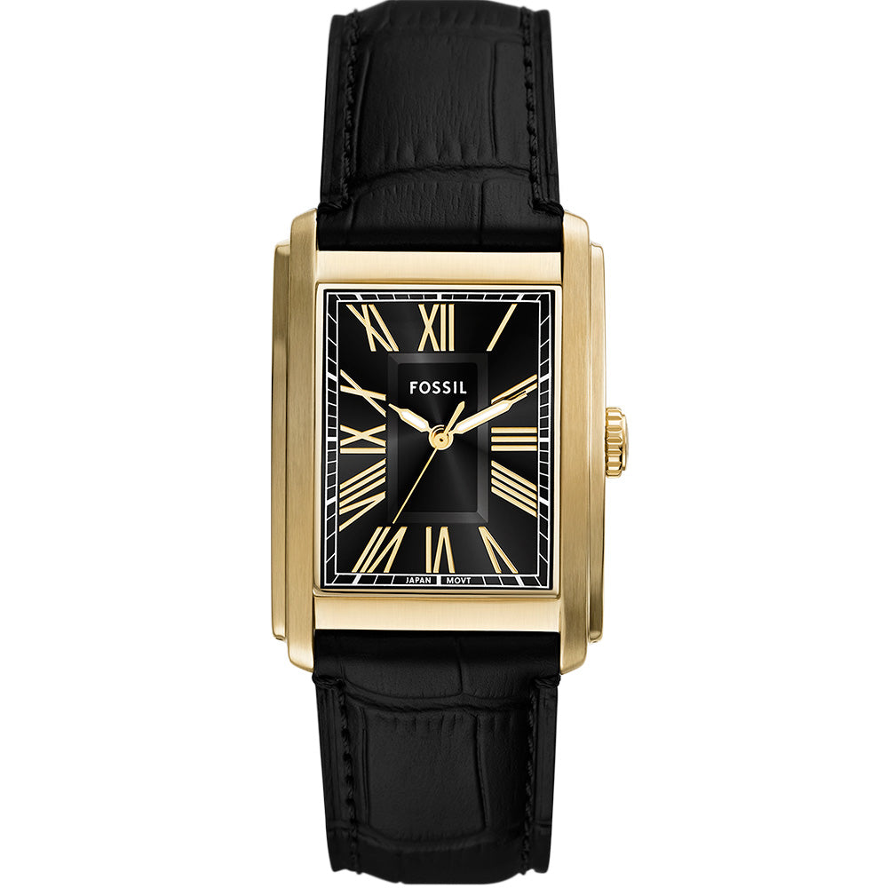 Fossil Carraway FS6091 Genuine Leather Watch for Men - Classic Analog Dress Watch with Stainless Steel Band - Perfect for Business, Casual & Formal Occasions