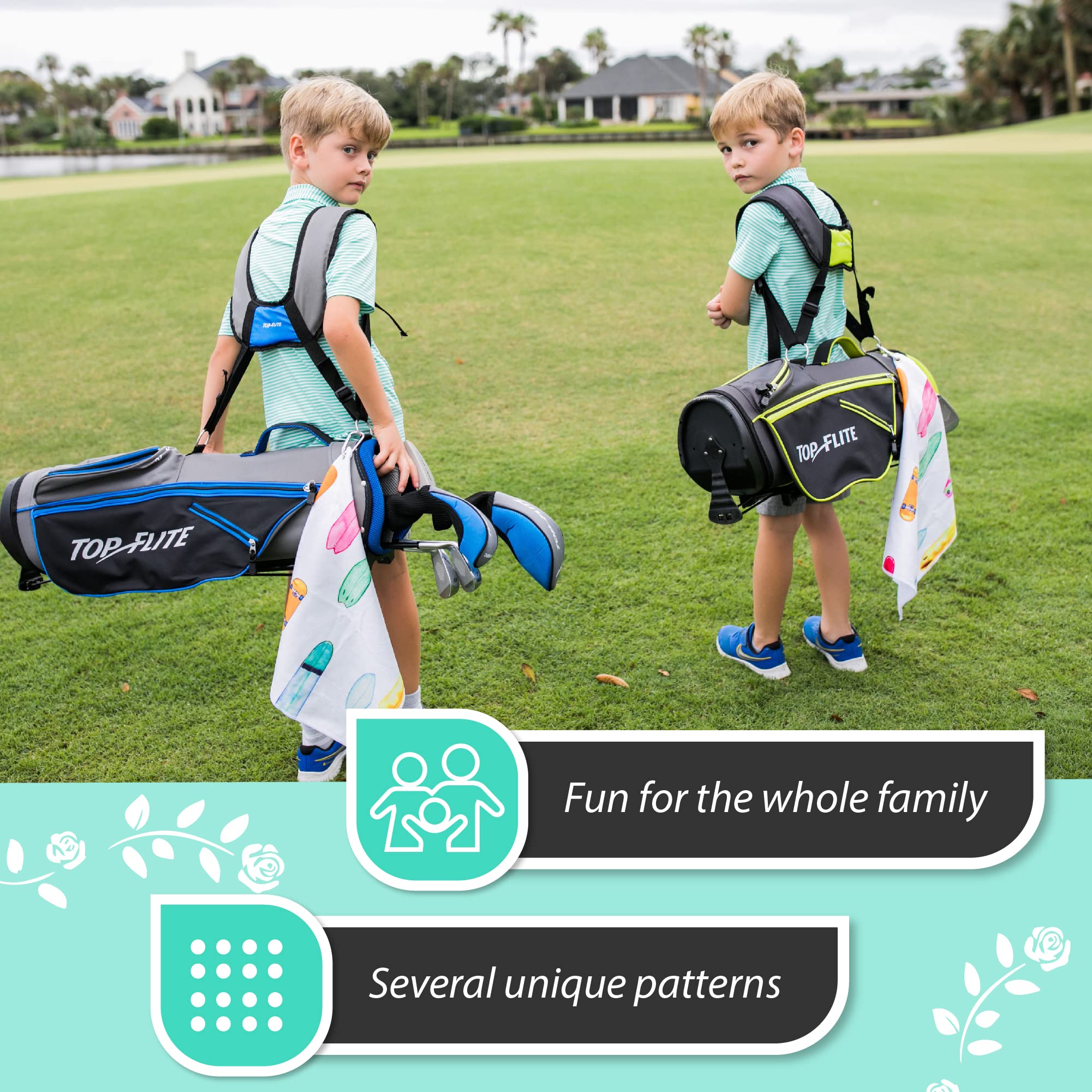 Millie Rose Pickleball Towels - 15x17 Inch Fashionable Printed Microfiber & Cotton Sports Towels with Carabiner Clip - Perfect for Pickleball Players, Gym & Outdoor Activities - Great Pickleball Accessories & Gifts for Women & Men