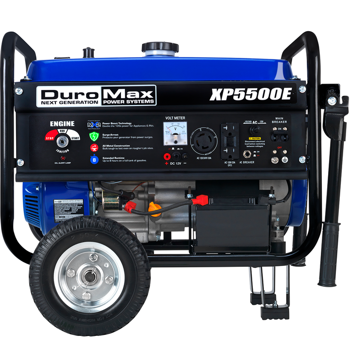DuroMax XP5500E 5500W Portable Gas Generator with Electric Start - Reliable Power for Camping, RV Trips & Emergency Backup