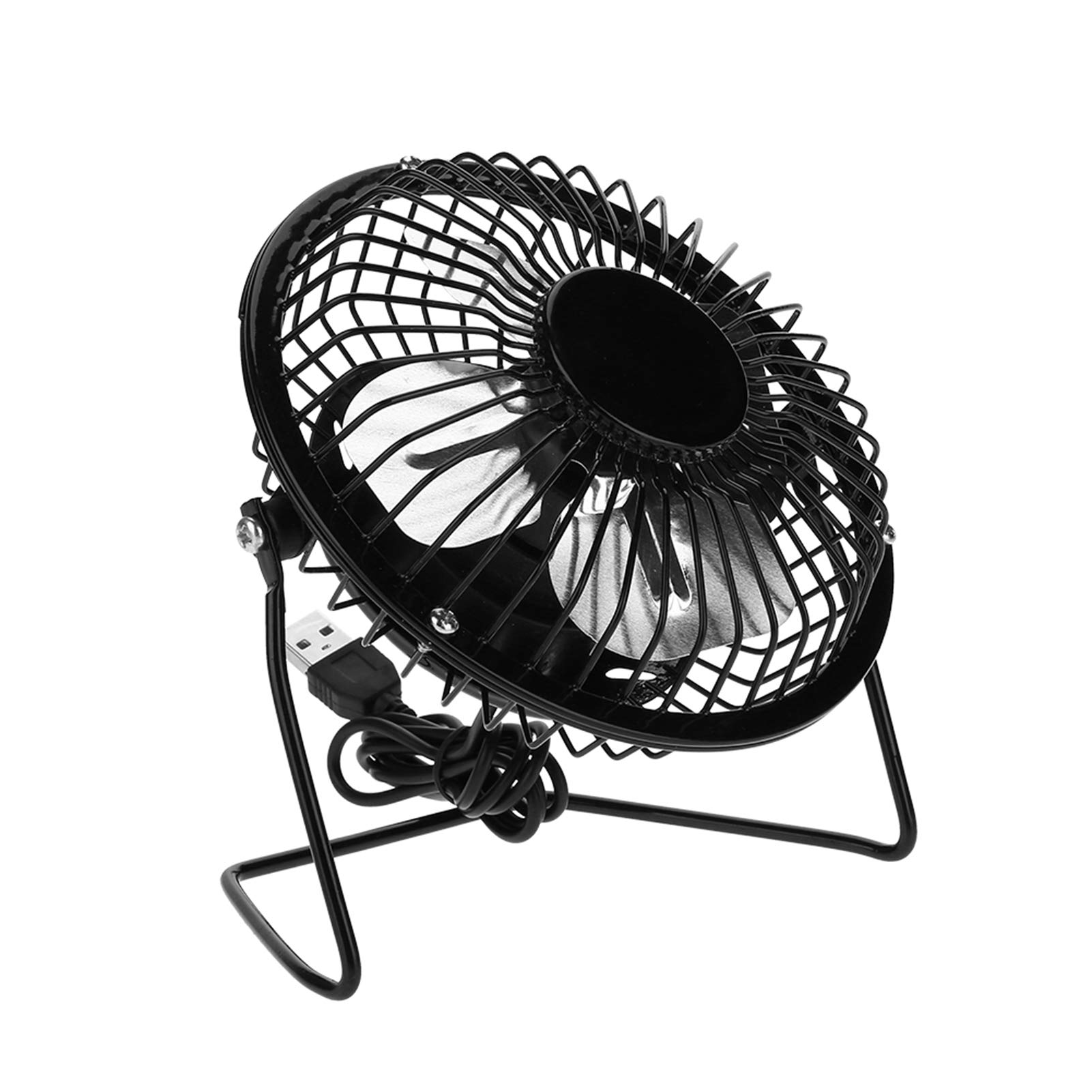 Germerse Portable USB Fan with Solar Panel Charger - Rechargeable Battery Operated Fan for Outdoor Travel, Camping, Hiking, Cycling & Home Office Use