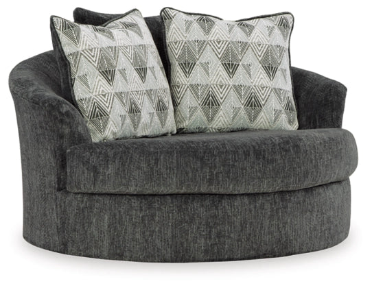 Biddeford Oversized Swivel Accent Chair - Modern Rotating Lounge Chair for Living Room, Bedroom & Office - Comfortable Reading Chair with 360° Swivel Base