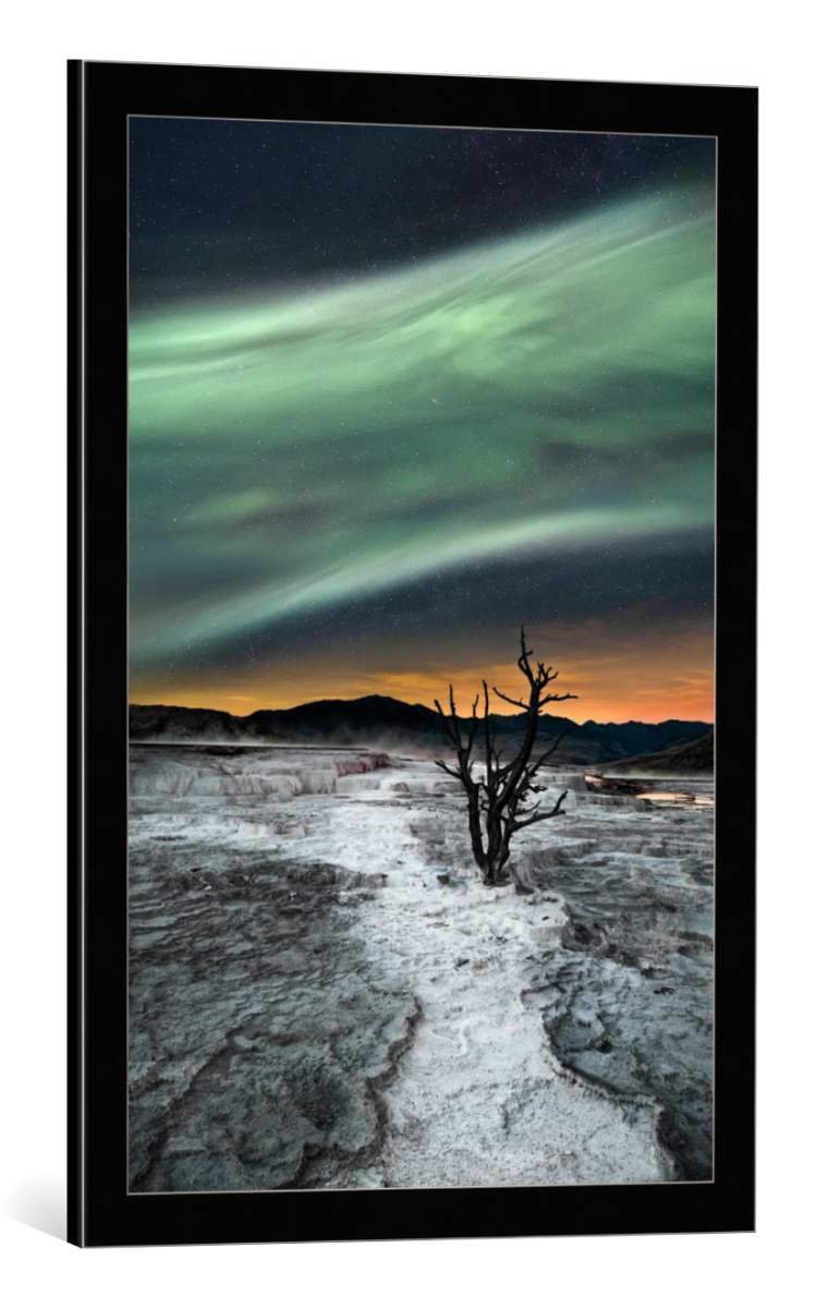 Liloni Luca Magic Aurora Framed Art Print - 19.7x29.5 Inch (50x75cm) Black/Grey Edge Fine Art Poster for Home & Office Decor | Wall Art for Living Room, Bedroom, Office & Gifts