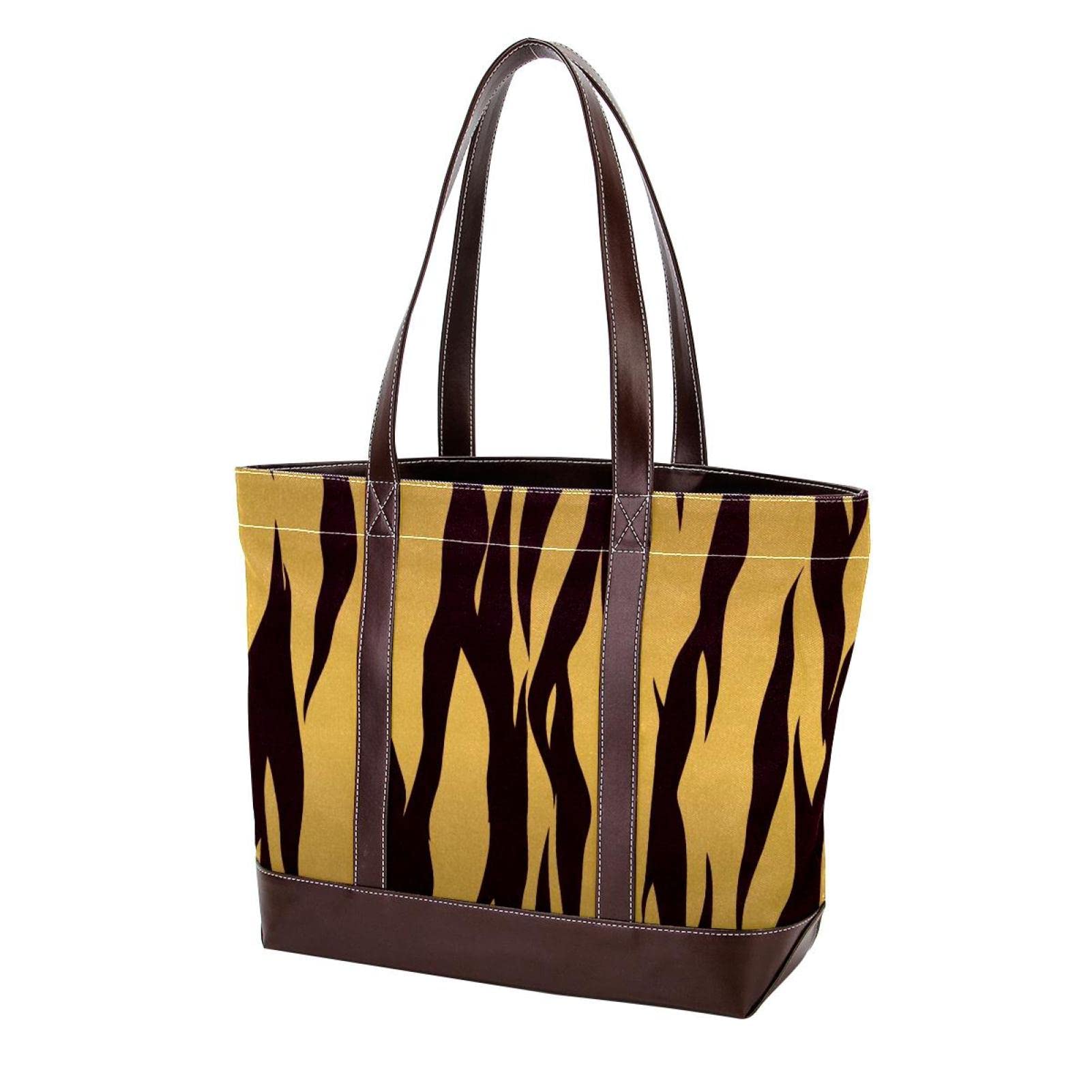 Floral Print Tote Bags for Women - Large Leather Canvas Shoulder Bag Purse with Top Handle, Hobo Satchel Handbag - Perfect for Shopping, Work, Travel & Daily Use