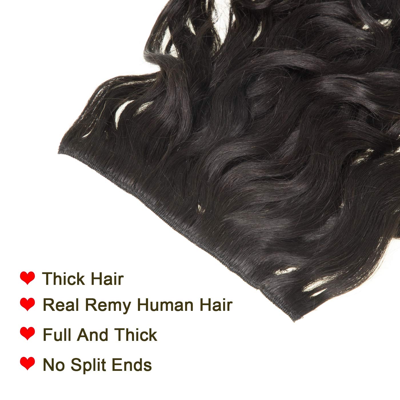 Anrosa 7-Piece Natural Wave Curly Human Hair Extensions - 22 Inch Long Brazilian Virgin Hair Weft (120g, #1B Off Black) with 17 Clips - Perfect for African American Hair Styling, Volume Boosting & Everyday Wear