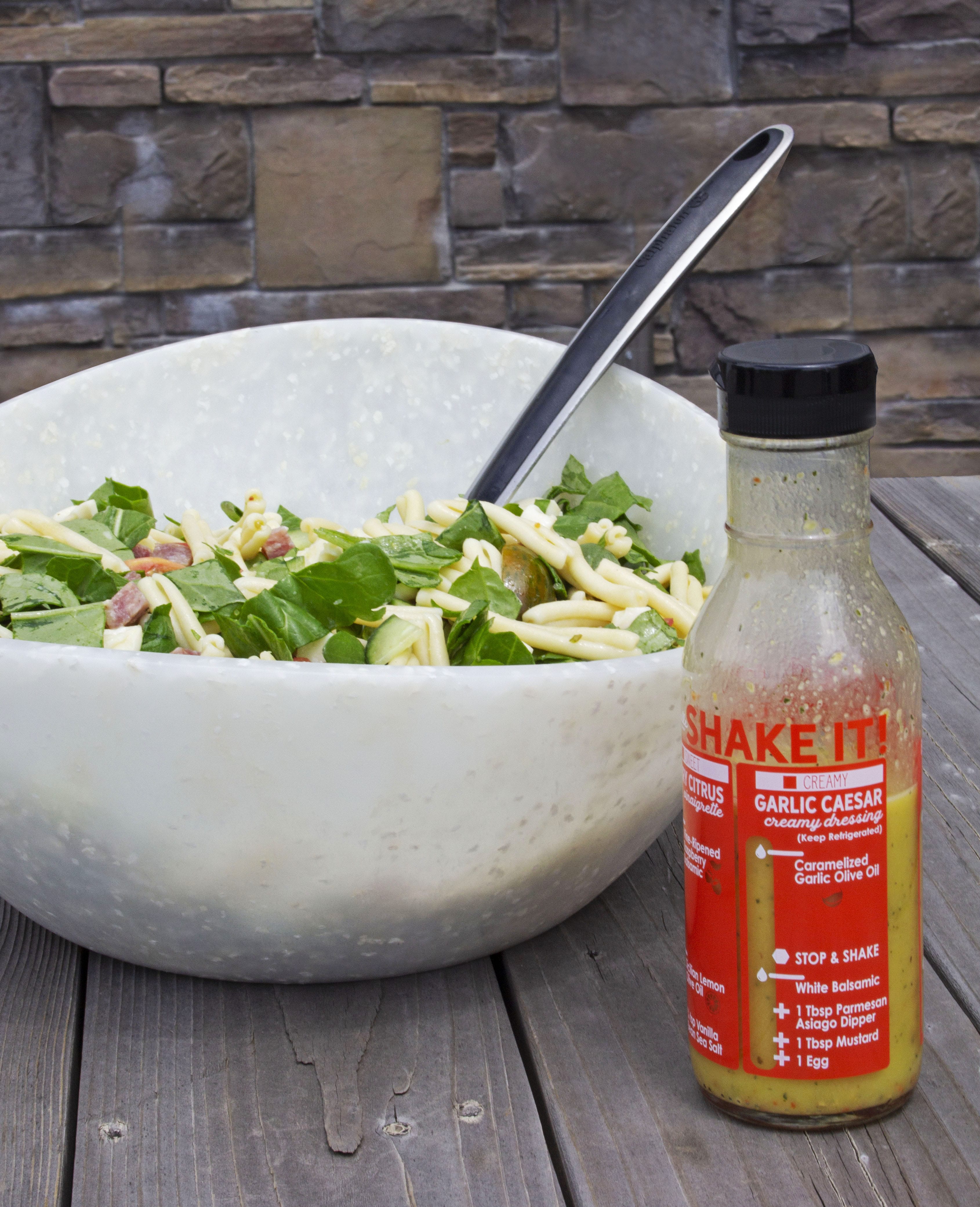 Olivelle Shake It! Salad Dressing Recipe Bottle - Perfect for Homemade Vinaigrettes, Marinades & Healthy Meal Prep