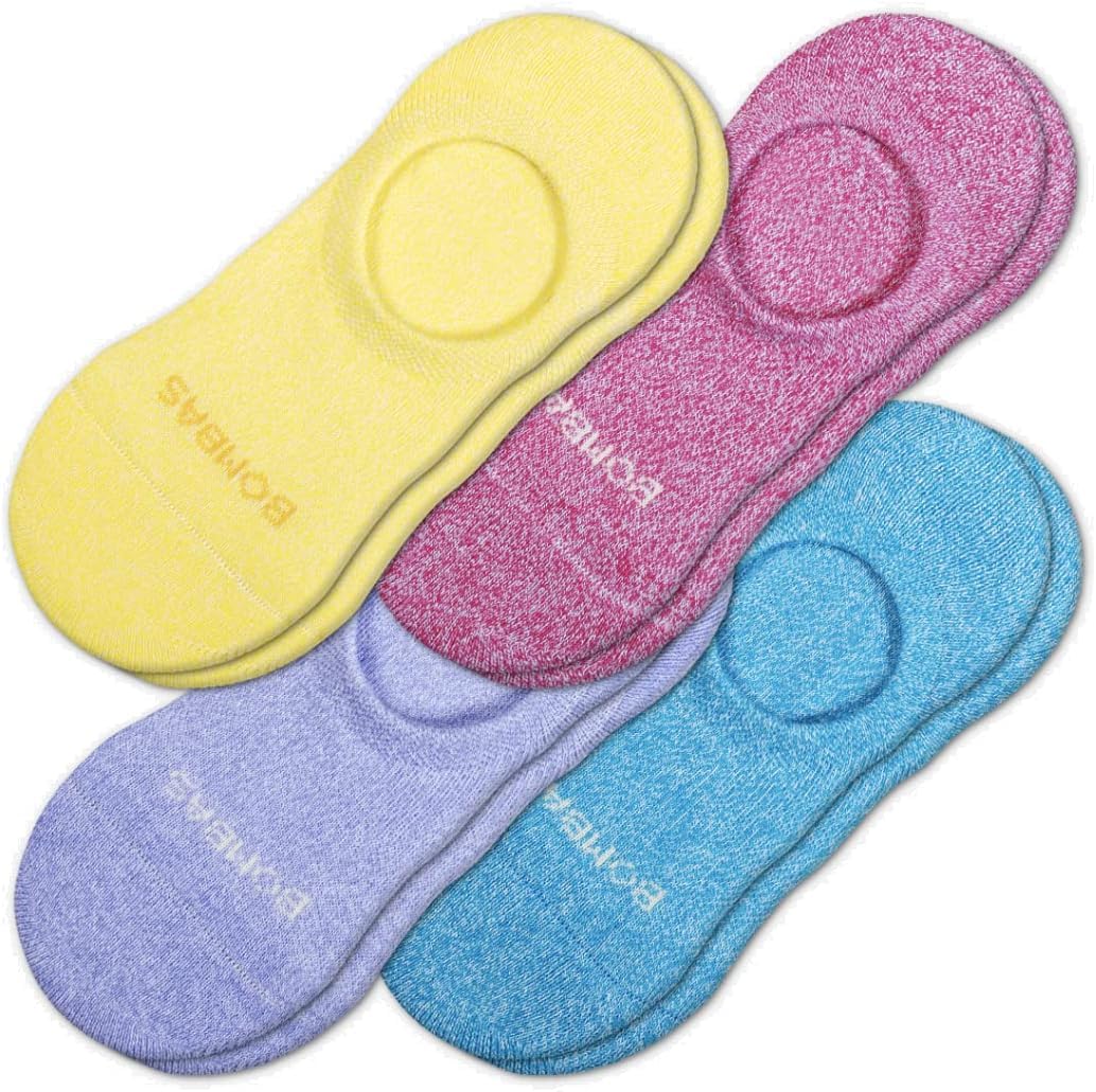 4-Pack Women's Bomba Ankle Socks - Medium Cushion, Breathable & Comfortable for Everyday Wear - Perfect for Running, Yoga & Casual Outfits