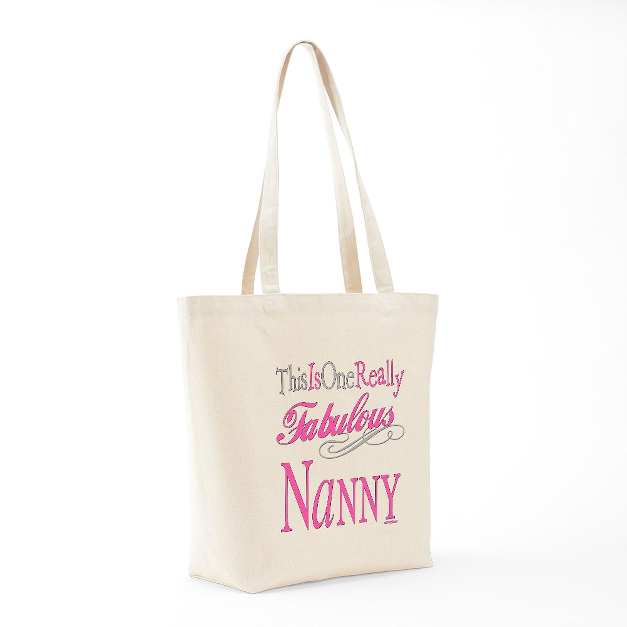 Fabulous Nanny Tote Bag - Natural Canvas Reusable Shopping Tote for Women | Perfect for Groceries, Beach Trips & Work Commute