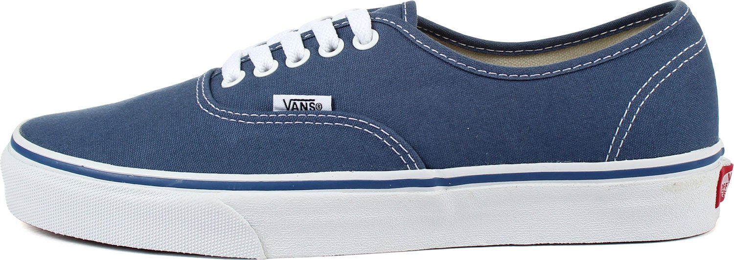 Vans Authentic Sneakers - Navy & White Colorway - Size 12.5 Women/11 Men - Classic Skate Shoes for Casual Wear & Street Fashion