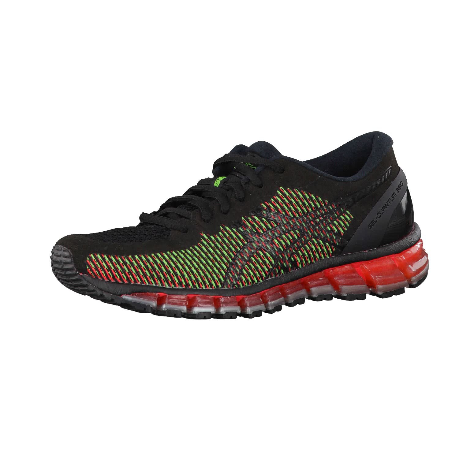ASICS Women's Gel Quantum 360 2 Running Shoes - Black/Green Gecko 9001 - Size 6.5 - Lightweight Cushioned Sneakers for Jogging, Gym Workouts & Daily Walking