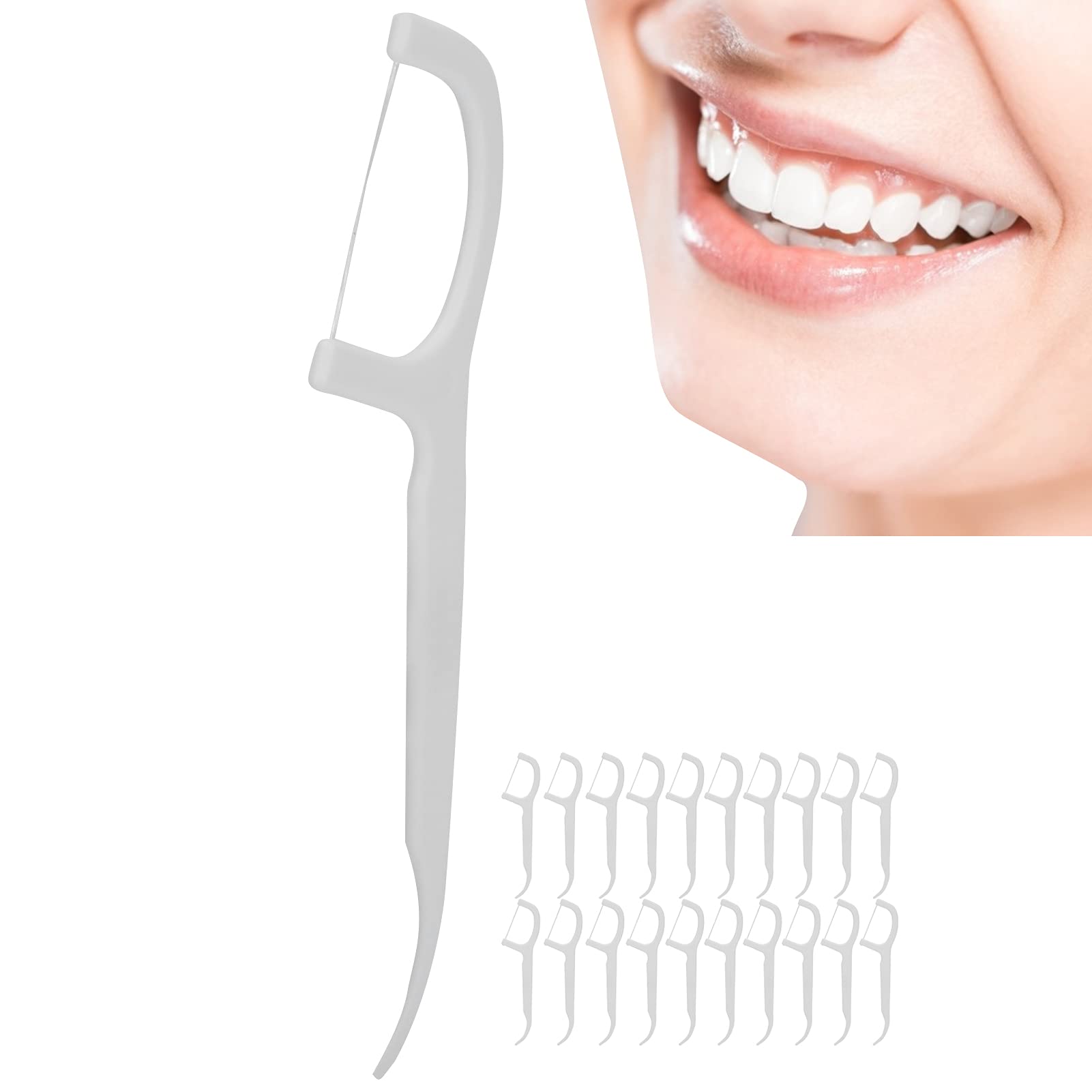 20 Pack Disposable Dental Floss Picks - Professional Teeth Cleaning Tools for Adults & Kids - Perfect for Home, Travel, and Office Oral Care