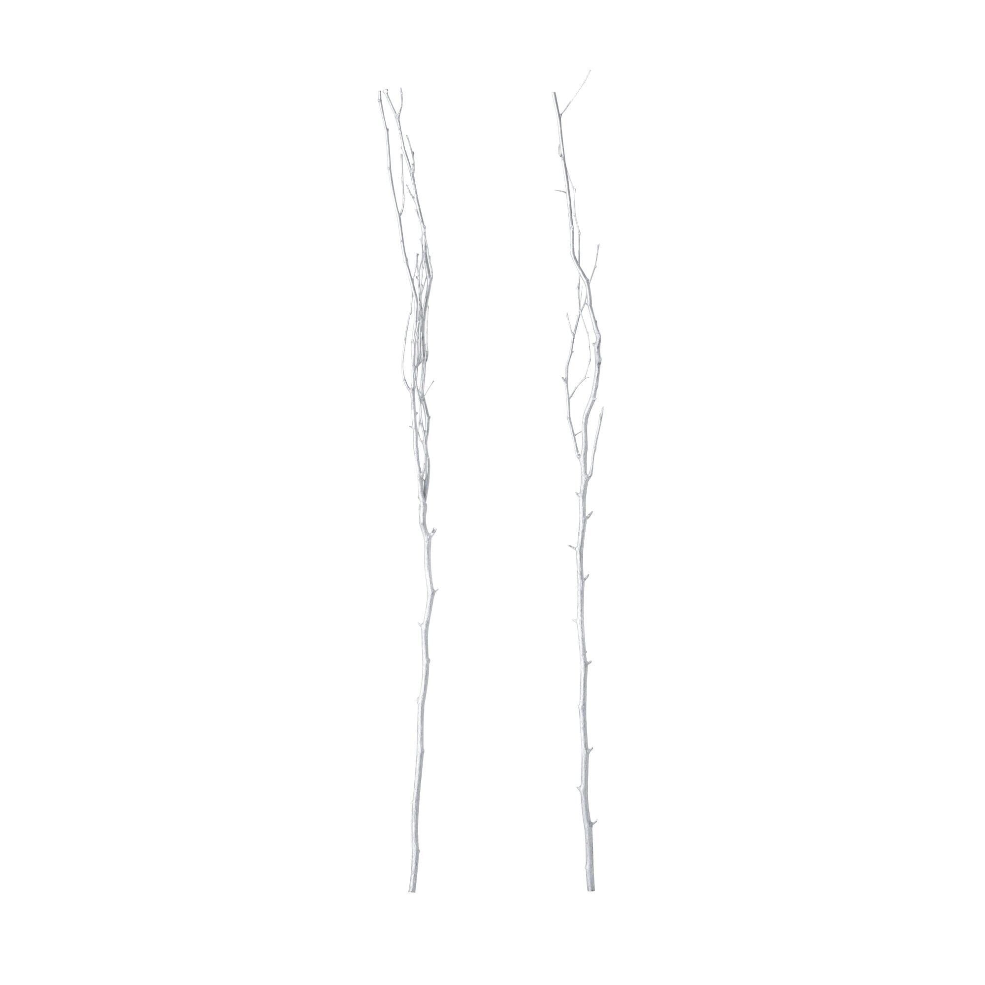 2Pcs Artificial Silver Plant Branches - Elegant Home Decor for Living Room, Bedroom, and Office