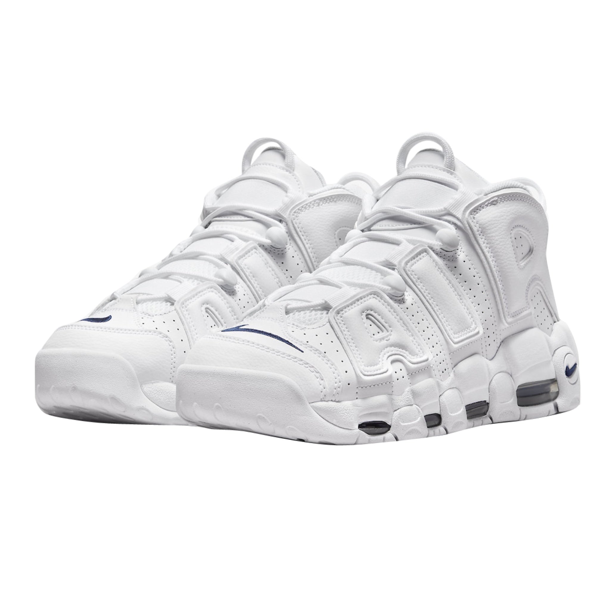 Nike Air More Uptempo White Midnight Navy GS Basketball Shoes for Kids - Perfect for School, Sports & Streetwear Fashion