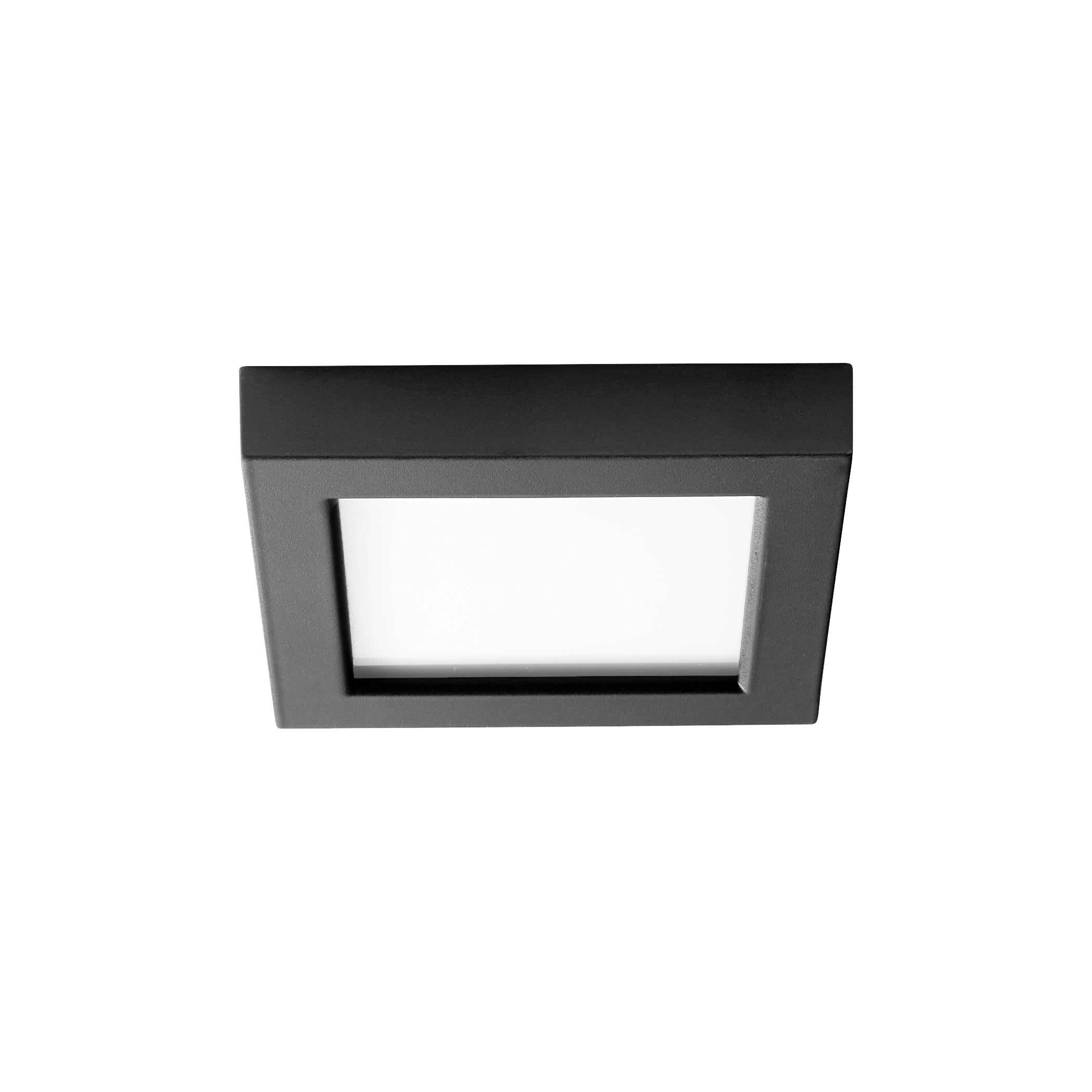 Oxygen Altair 3 332 15 Square Flush Mount Ceiling Light Fixture - 6 Inch Modern Black LED Panel for Bedroom, Kitchen & Office Lighting
