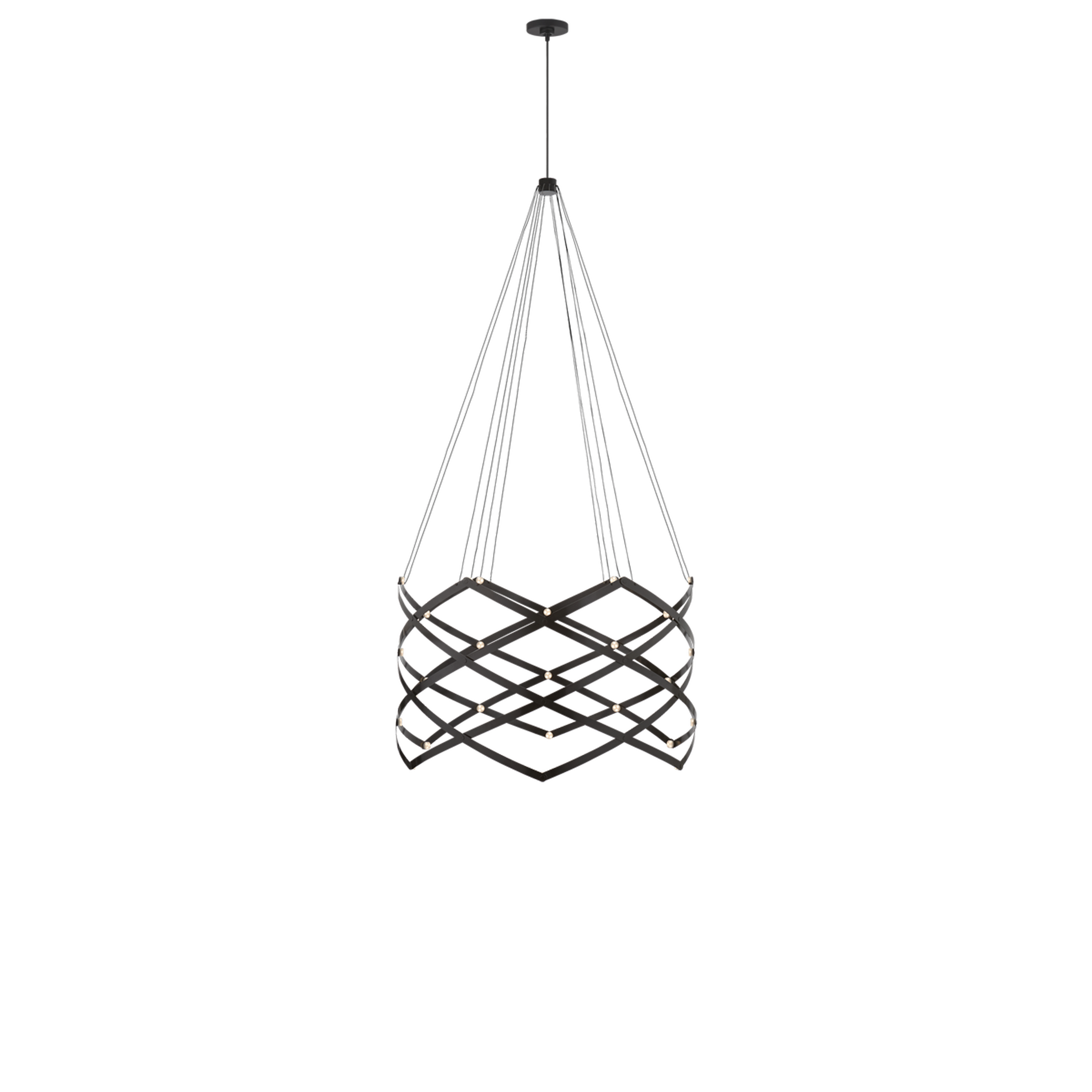 Interlace Expandable Chandelier - Modern Crystal Ceiling Light Fixture for Dining Room, Living Room & Bedroom | Elegant Home Decor Lighting Solution
