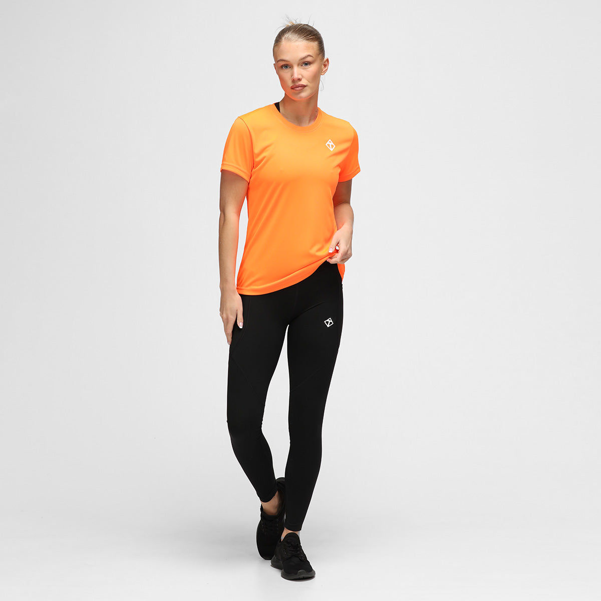 Orange Diamond Women's Performance T-Shirt - Breathable & Moisture-Wicking Activewear for Gym, Running & Yoga