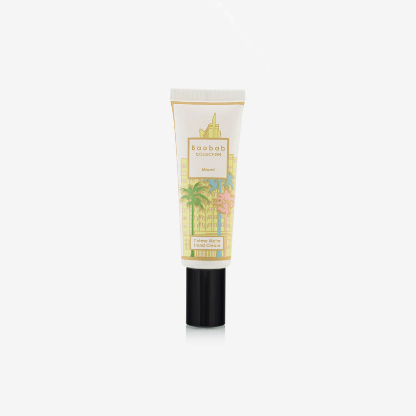 Baobab Collection Miami Hand Cream - Luxurious Moisturizing for Dry Skin | Perfect for Travel, Office & Home Use