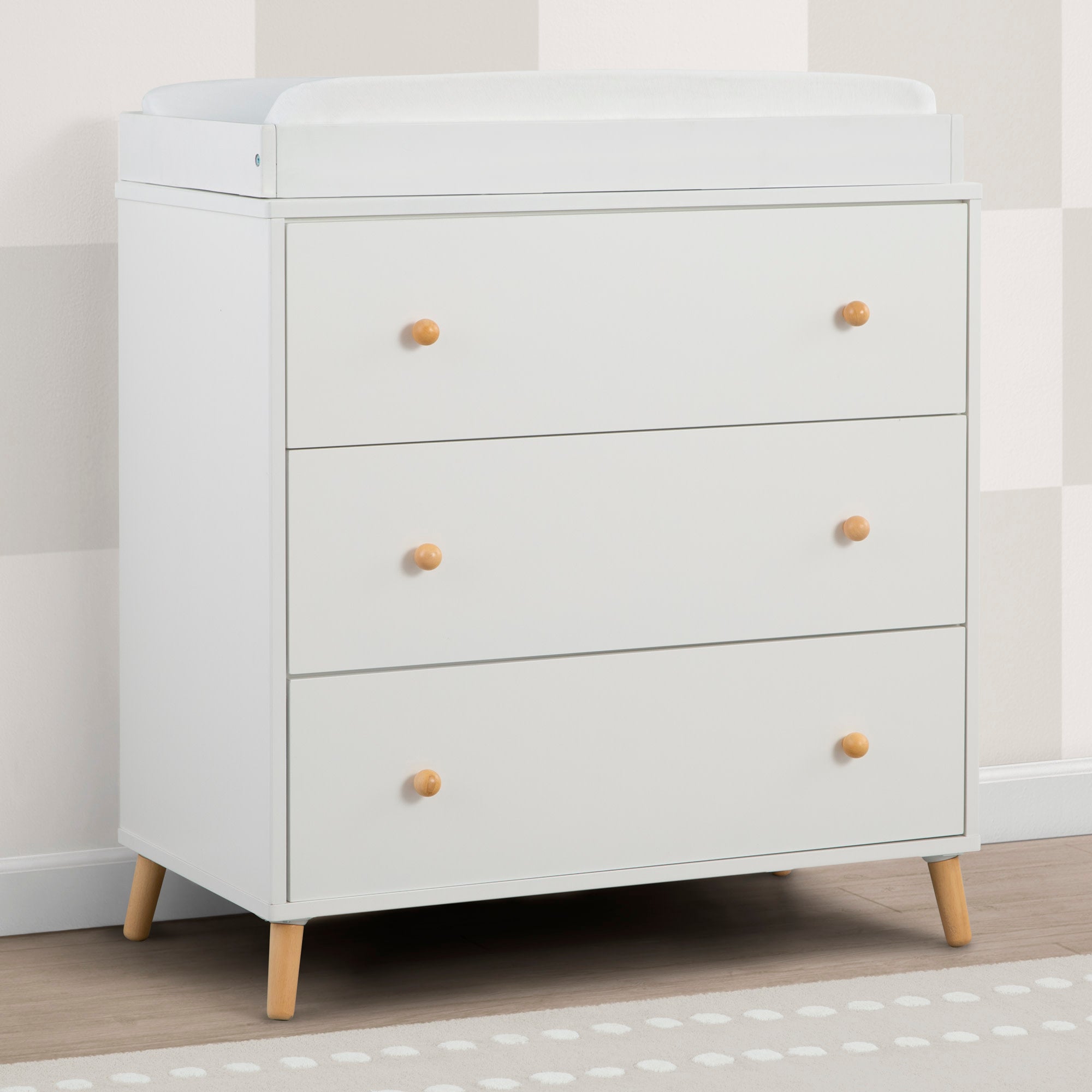 Essex 3-Drawer Wooden Dresser with Interlocking Drawers - Sturdy Bedroom Storage for Clothes and Accessories | Perfect for Master Bedroom, Guest Room or Dorm Organization