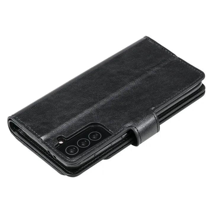 Samsung Galaxy S24 Plus Flip Wallet Case - Genuine Leather Book Style Cover with Card Slots & Stand Function for Daily Use & Travel