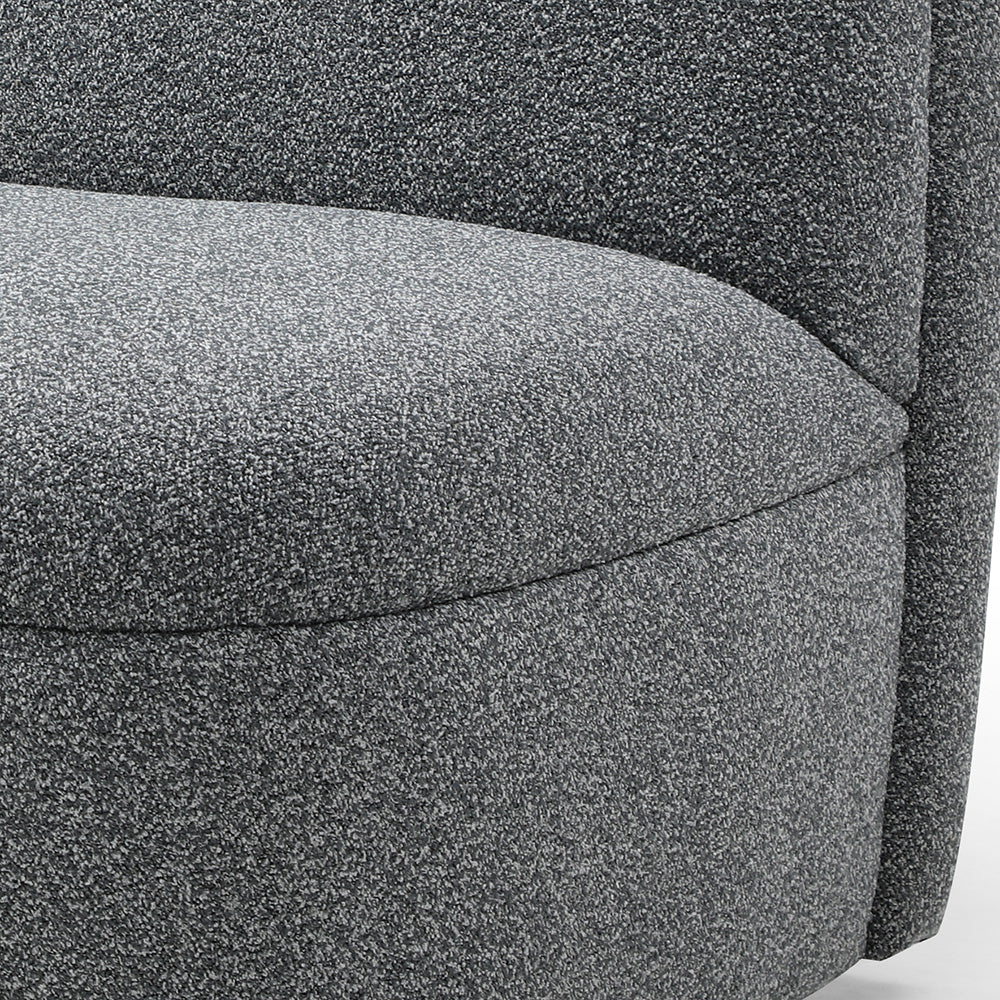 LEXTER Swivel Lounge Chair - Dark Grey Modern Recliner for Living Room, Office & Relaxation - 360 Degree Rotation Comfortable Seat