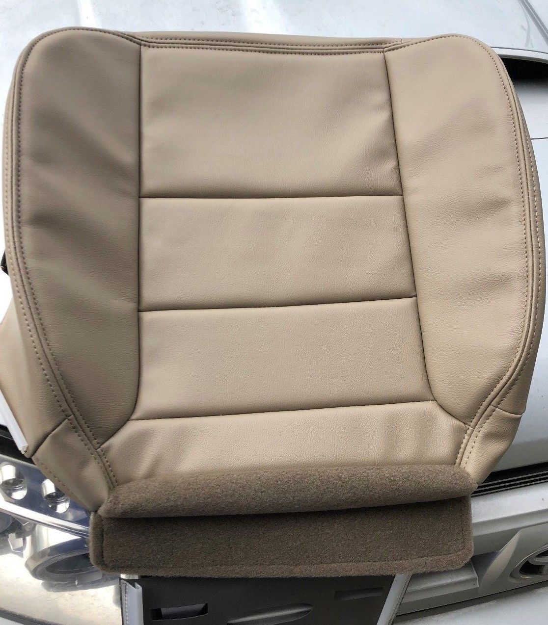 2005-2007 Ford F250 F350 Lariat Extended Cab Bottom Seat Cover - Tan Leather Replacement for Passenger Side | Durable & Custom Fit Car Accessories for Truck Interior Protection