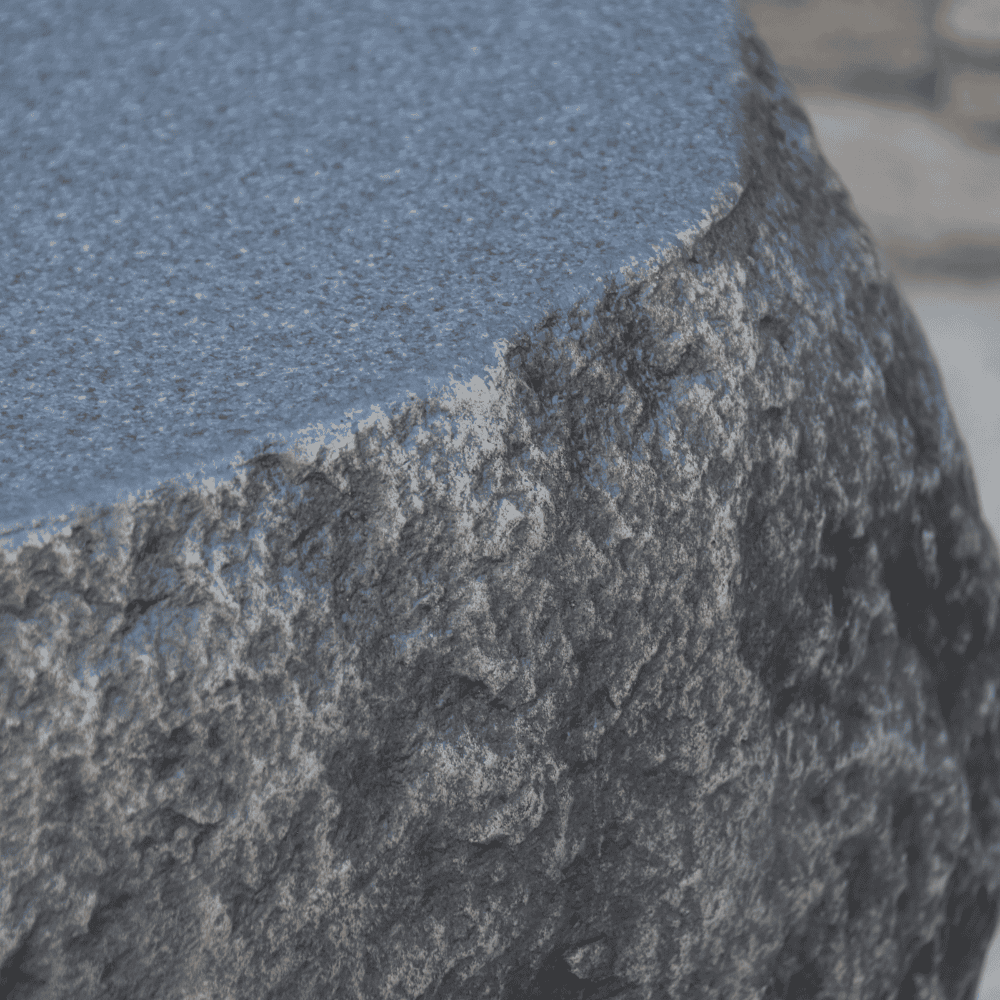 Boulder Outdoor Concrete Seat One - Durable & Weather-Resistant Garden Bench for Patio, Backyard, and Park Seating