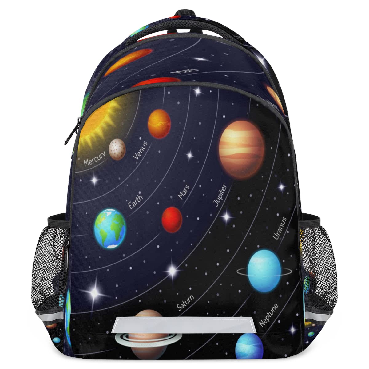 Galaxy Solar System Backpack for Kids - Space Themed School Bookbag for Boys & Girls, Elementary Students Laptop Daypack with Chest Strap - Perfect for School, Hiking, Travel & Outdoor Adventures
