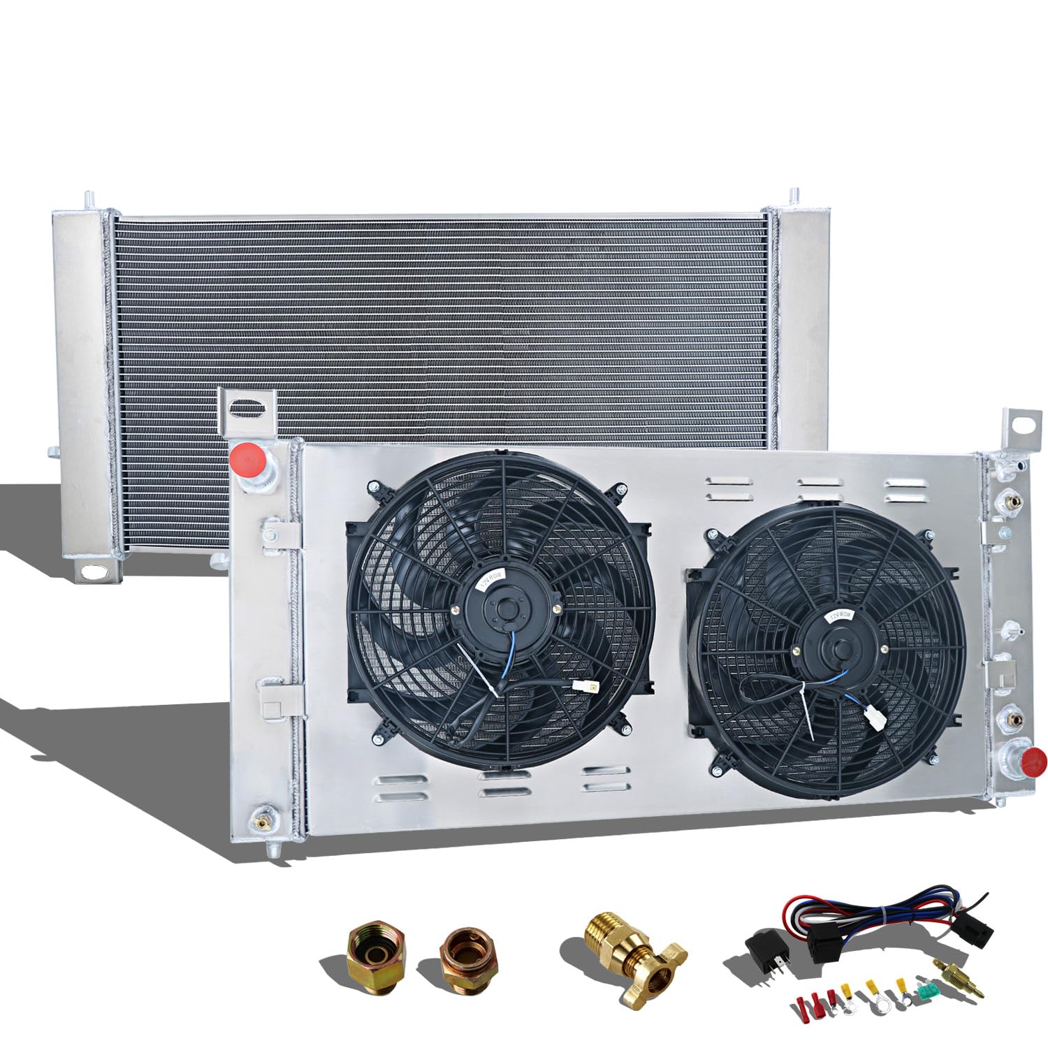 ColQuee CU2370 All Aluminum Radiator with Dual 14