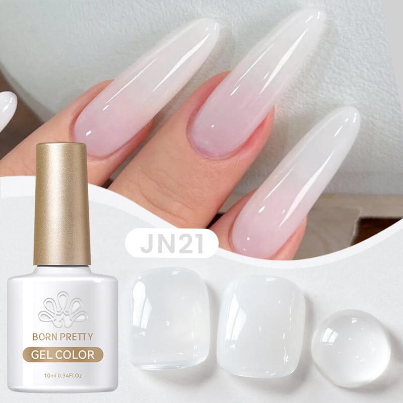 Jelly Nude Gel JN21 - 10ml Nail Polish for Natural Nails | Perfect for Manicures, Pedicures & DIY Nail Art at Home