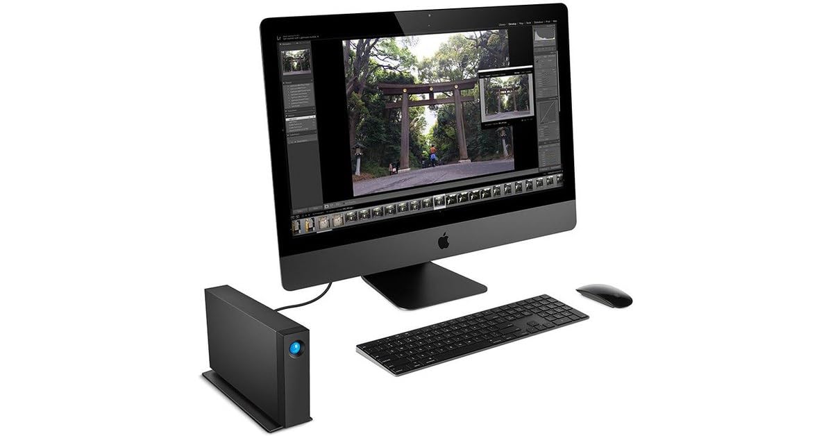 LaCie d2 Professional 14TB External Hard Drive - Thunderbolt 3 & USB-C Desktop HDD - 7200 RPM Enterprise Storage for Mac & PC - Includes 1 Month Adobe CC & 5-Year Rescue Service (STHA14000800) - Perfect for Creative Professionals, Video Editing & Data Backup