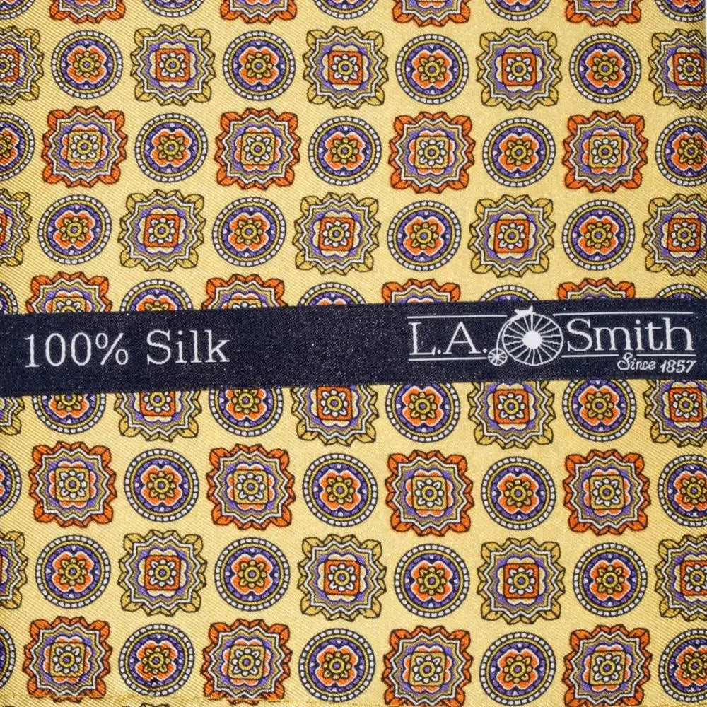 Luxury Gold Medallion Silk Scarf - Elegant Fashion Accessory for Women, Perfect for Parties, Weddings & Special Occasions