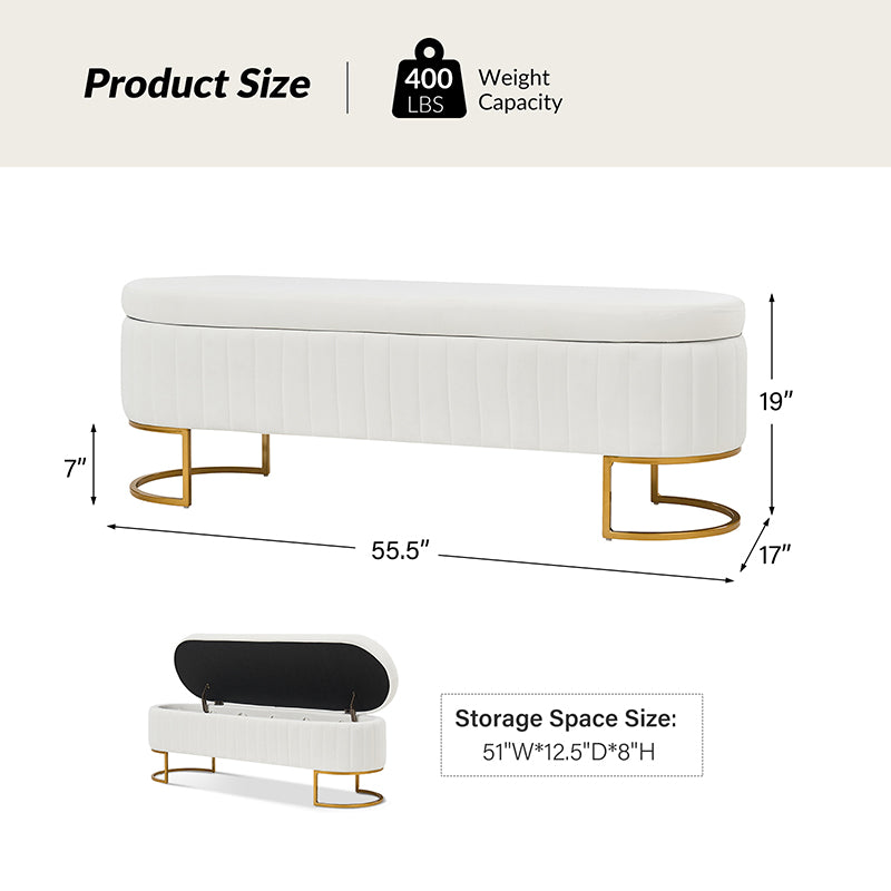 Hugo Functional Storage Bench with Internal Compartments - Entryway Shoe Bench, Hallway Organizer & Living Room Storage Solution