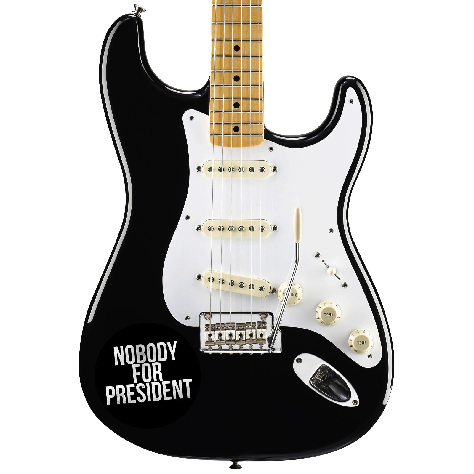 Nobody For President Guitar Pickguard Sticker - 4x4 Inches - Decorative Guitar Accessory for Electric & Acoustic Guitars - Perfect for Musicians, Bands & Music Lovers